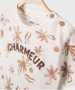 Tee-shirt manches courtes à motifs palmiers bébé garçon
